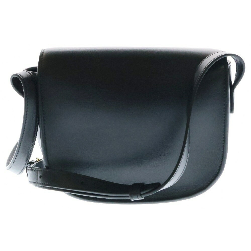 Celine Leather Folco Triomphe Black Bag Cuir Shoulder